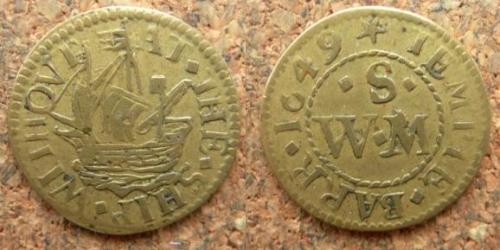 Farthing token from the Ship Tavern, Temple Bar Without, Westminster