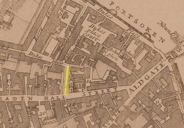 Creechurch Lane, Aldgate Ward, London (c.1720)