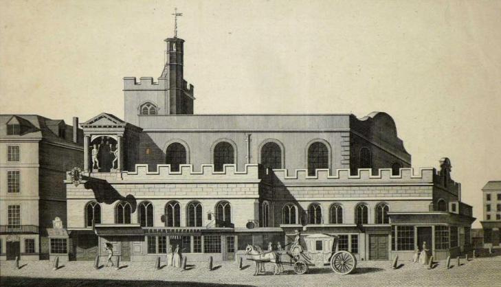 The south-east prospect of St. Dunstan's in the West on Fleet Street