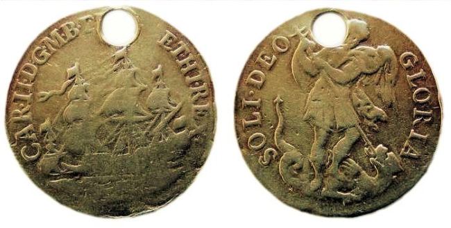 A golden Touch-Piece of Charles II